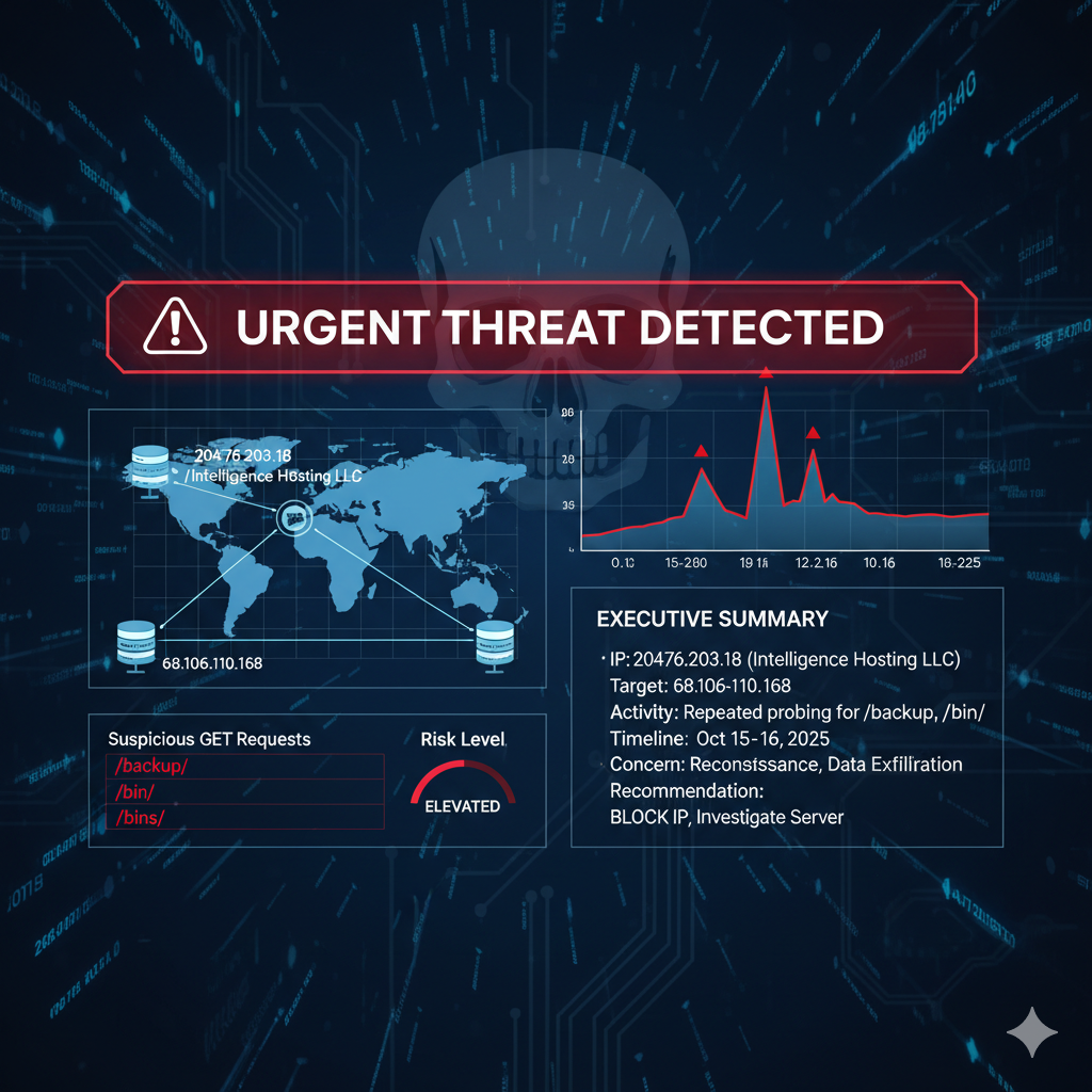 Threat Intelligence Report: Suspicious Activity from 204.76.203.18